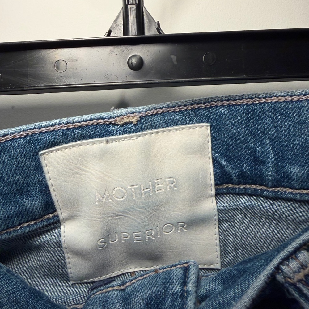 MOTHER Light Blue Straight Leg Jeans - Picture 2 of 7